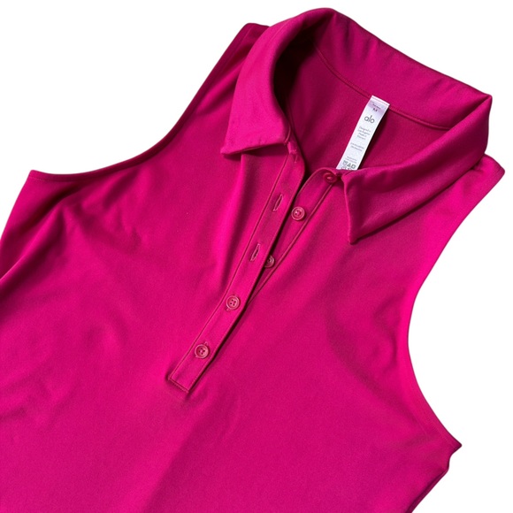 ALO Yoga Athletic Dress Magenta Crush Sleeveless Activewear Dress, M - Picture 5 of 7